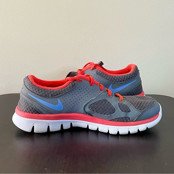 Nike Womens Flex 2012 RN 512108-013 Gray/Orange Running Shoes Sneakers - Size 8 - Picture 2 of 8